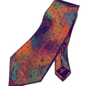 FENDI SILK MULTI-COLOR TIE